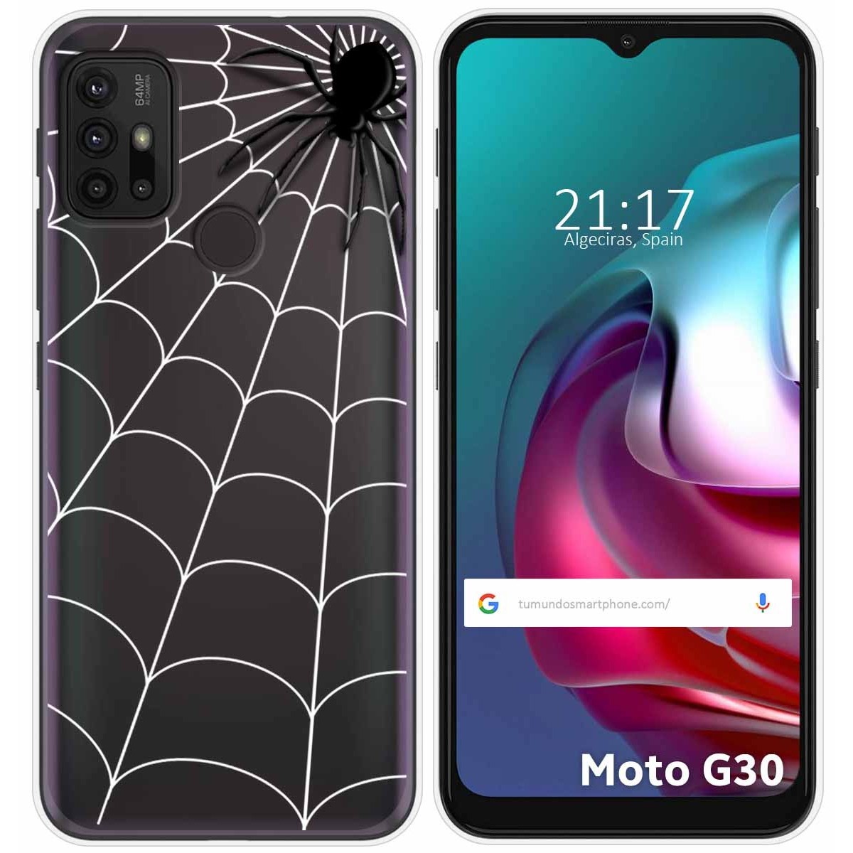 Funda Gel Transparente para Motorola Moto G10 / G20 / G30 diseño Araña Dibujos