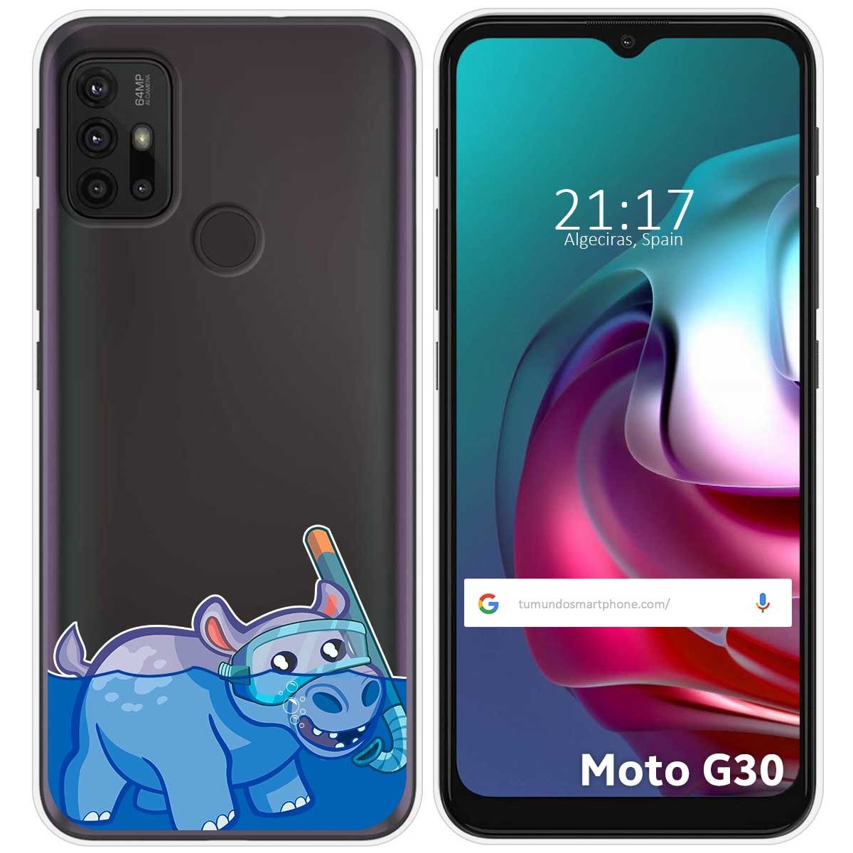 Funda Gel Transparente para Motorola Moto G10 / G20 / G30 diseño Hipo Dibujos
