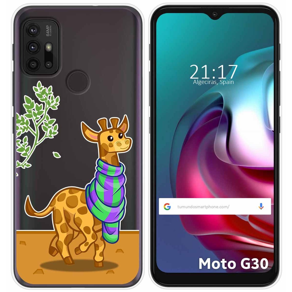 Funda Gel Transparente para Motorola Moto G10 / G20 / G30 diseño Jirafa Dibujos
