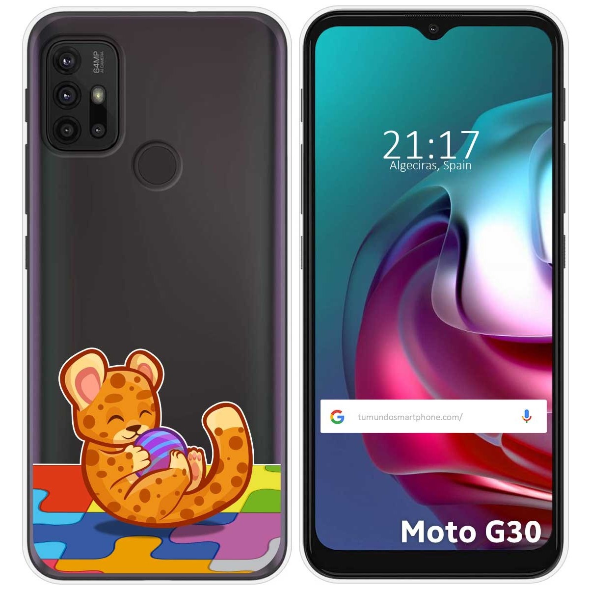 Funda Gel Transparente para Motorola Moto G10 / G20 / G30 diseño Leopardo Dibujos