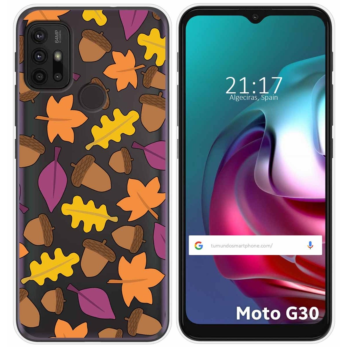 Funda Gel Transparente para Motorola Moto G10 / G20 / G30 diseño Otoño Dibujos