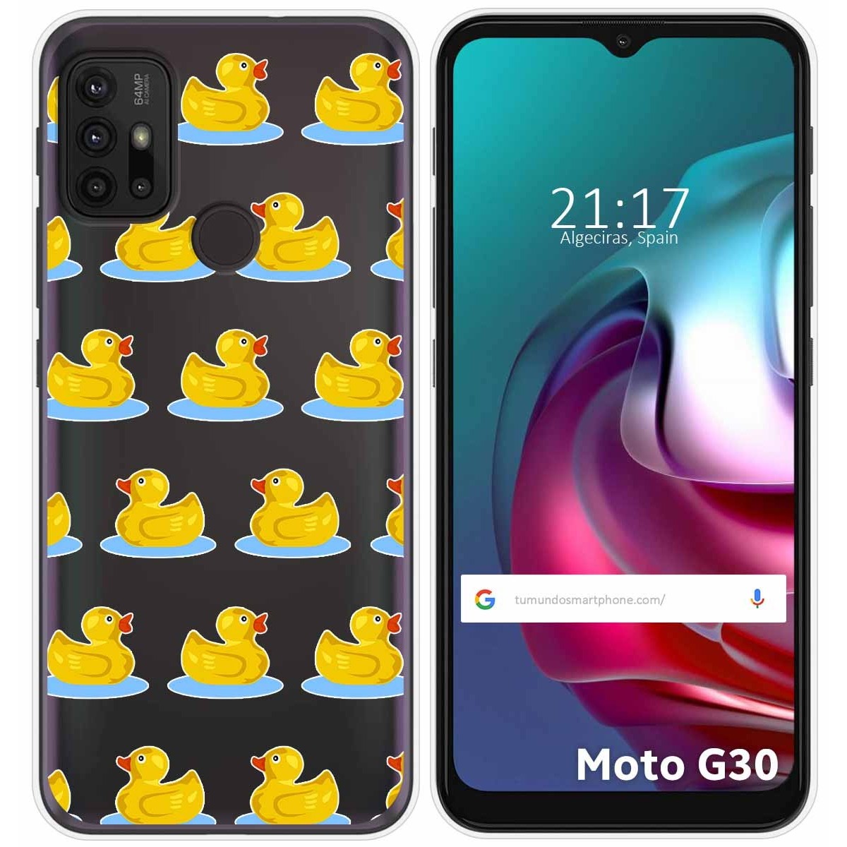 Funda Gel Transparente para Motorola Moto G10 / G20 / G30 diseño Pato Dibujos