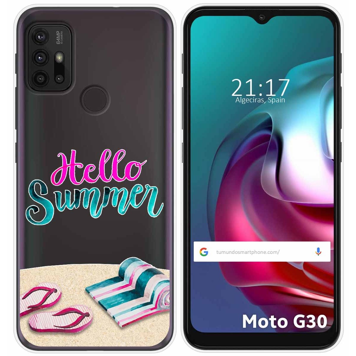 Funda Gel Transparente para Motorola Moto G10 / G20 / G30 diseño Summer Dibujos