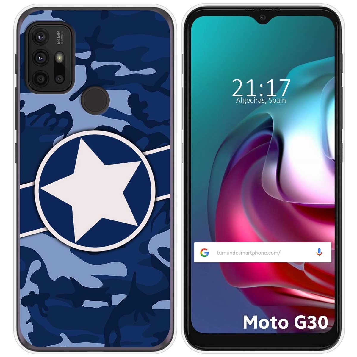 Funda Gel Tpu para Motorola Moto G10 / G20 / G30 diseño Camuflaje 03 Dibujos