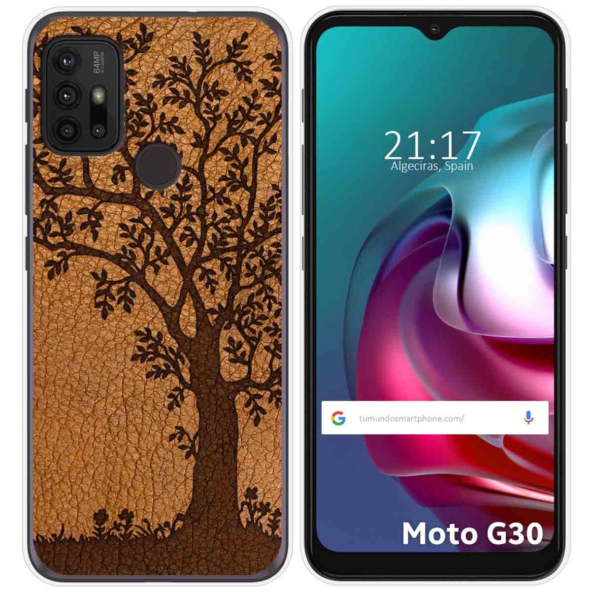 Funda Gel Tpu para Motorola Moto G10 / G20 / G30 diseño Cuero 03 Dibujos