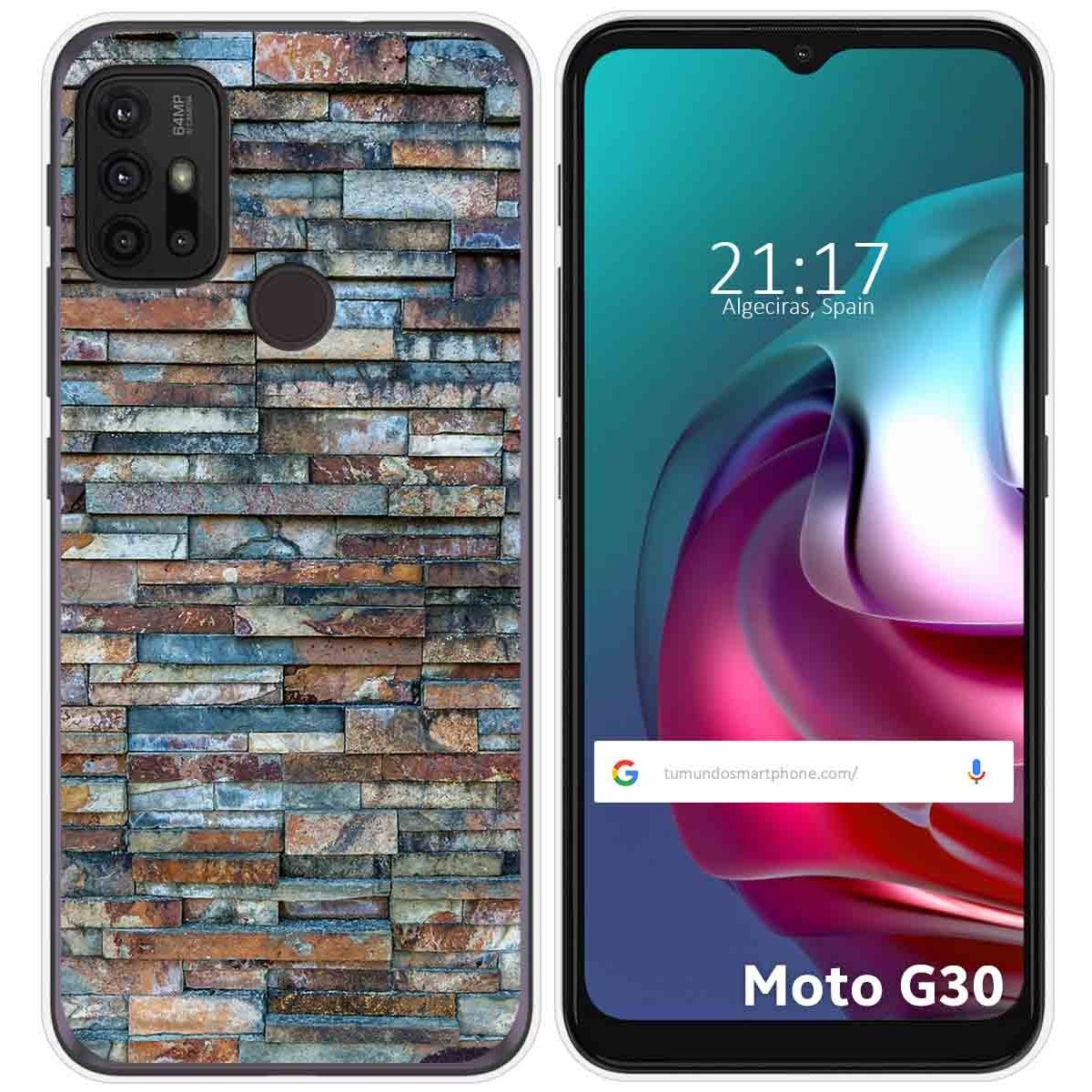 Funda Gel Tpu para Motorola Moto G10 / G20 / G30 diseño Ladrillo 05 Dibujos