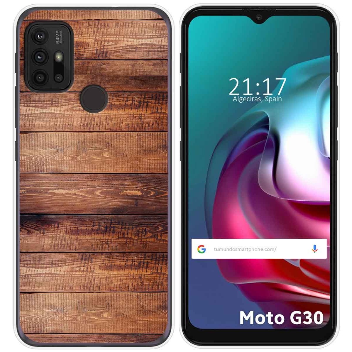 Funda Gel Tpu para Motorola Moto G10 / G20 / G30 diseño Madera 02 Dibujos