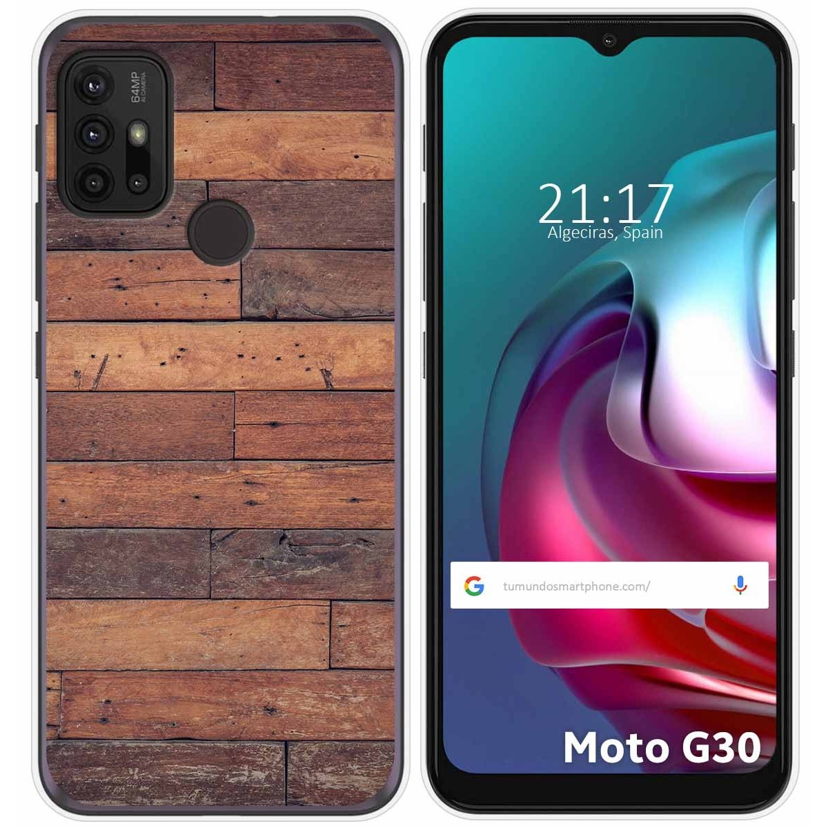 Funda Gel Tpu para Motorola Moto G10 / G20 / G30 diseño Madera 03 Dibujos