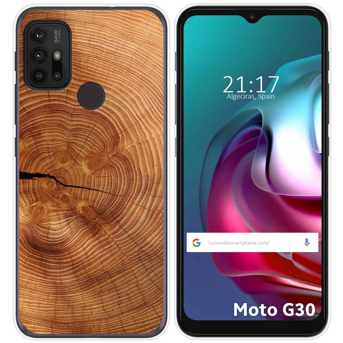 Funda Gel Tpu para Motorola Moto G10 / G20 / G30 diseño Madera 04 Dibujos