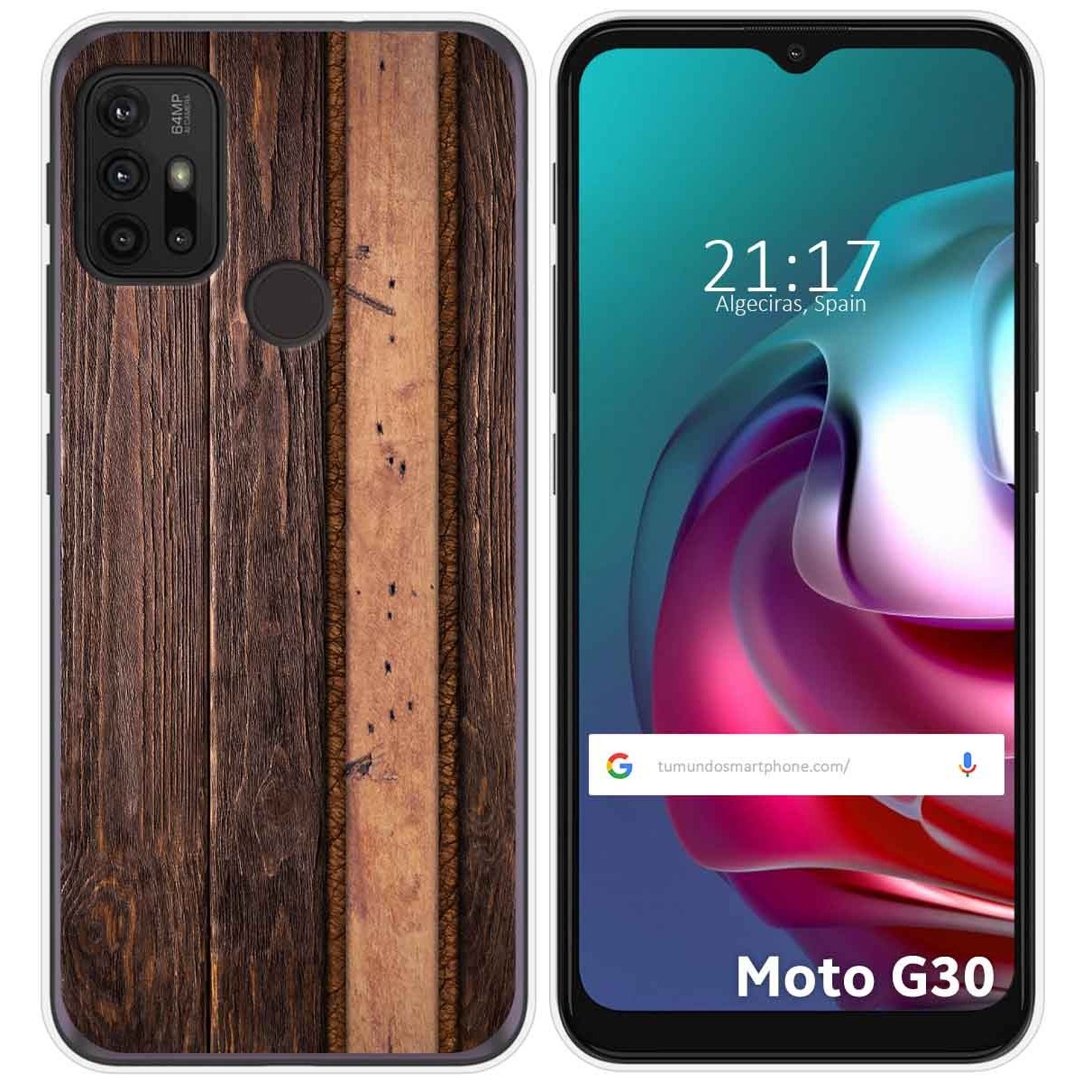 Funda Gel Tpu para Motorola Moto G10 / G20 / G30 diseño Madera 05 Dibujos