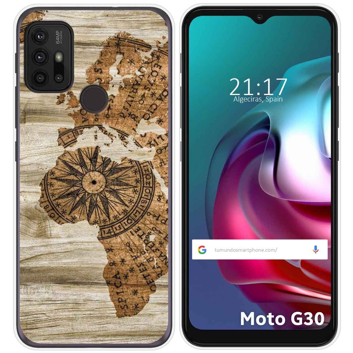 Funda Gel Tpu para Motorola Moto G10 / G20 / G30 diseño Madera 07 Dibujos