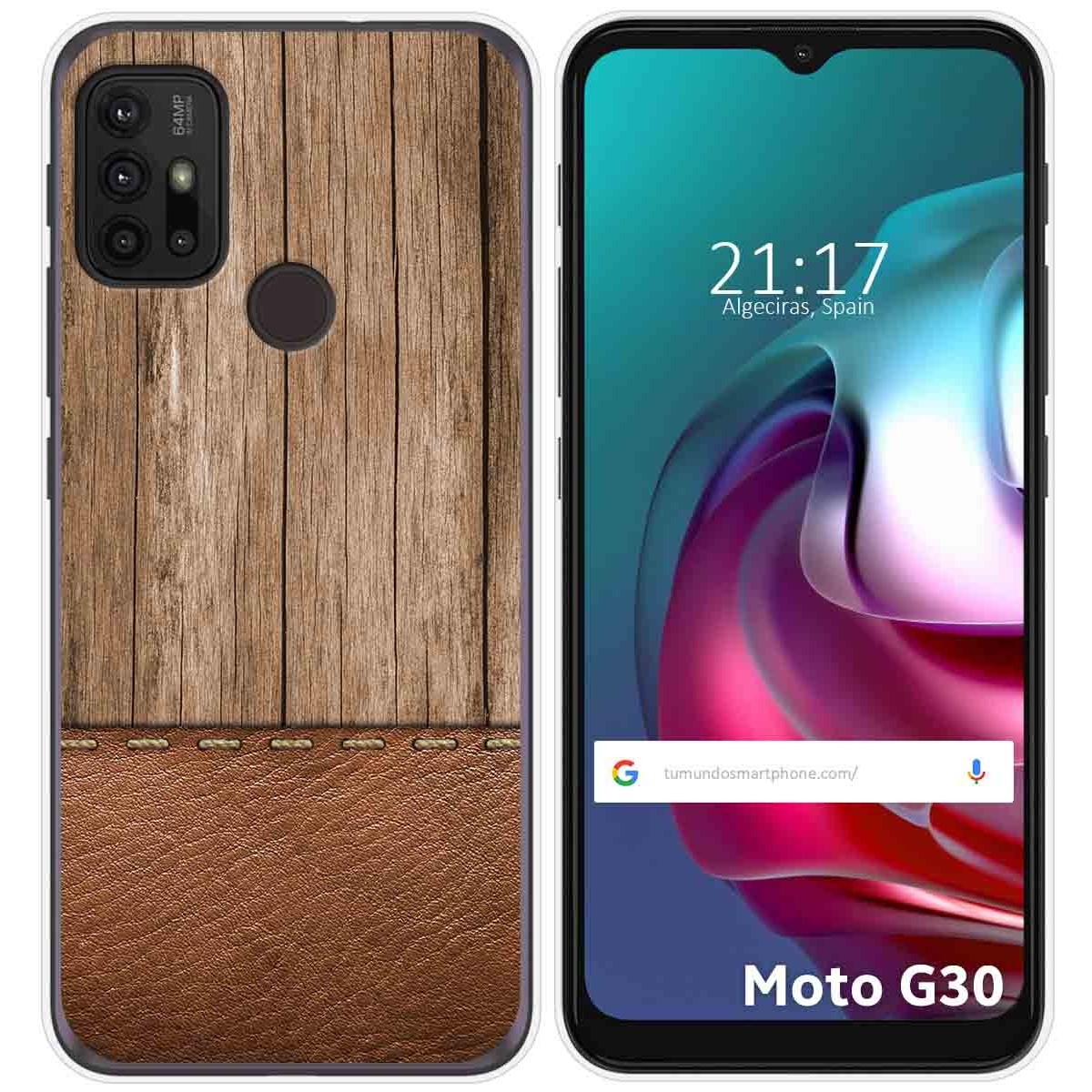 Funda Gel Tpu para Motorola Moto G10 / G20 / G30 diseño Madera 09 Dibujos