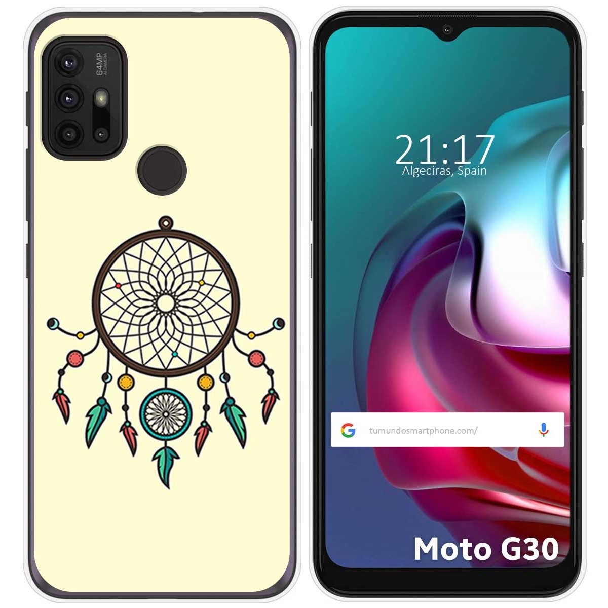 Funda Gel Tpu para Motorola Moto G10 / G20 / G30 diseño Atrapasueños Dibujos