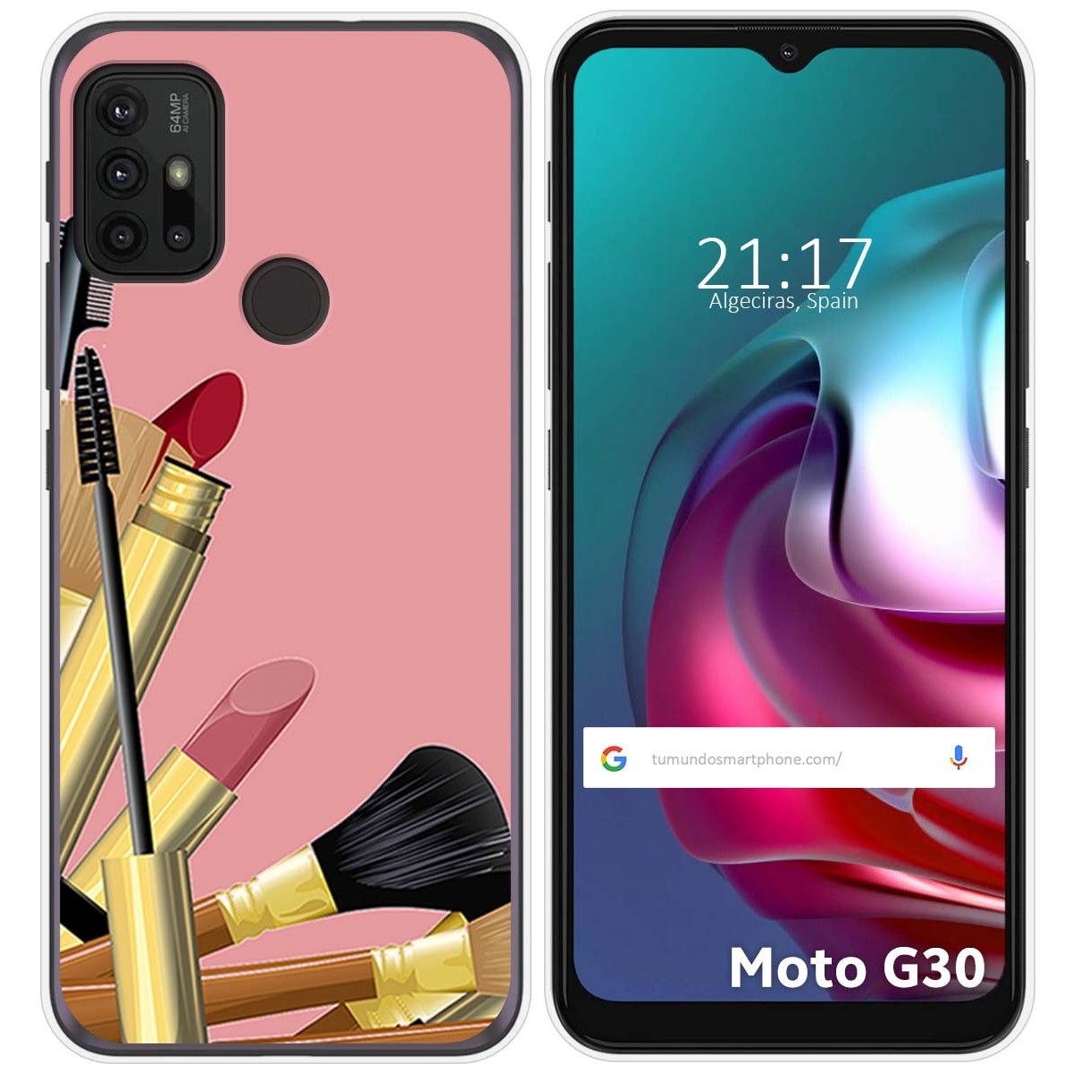 Funda Gel Tpu para Motorola Moto G10 / G20 / G30 diseño Brochas Dibujos