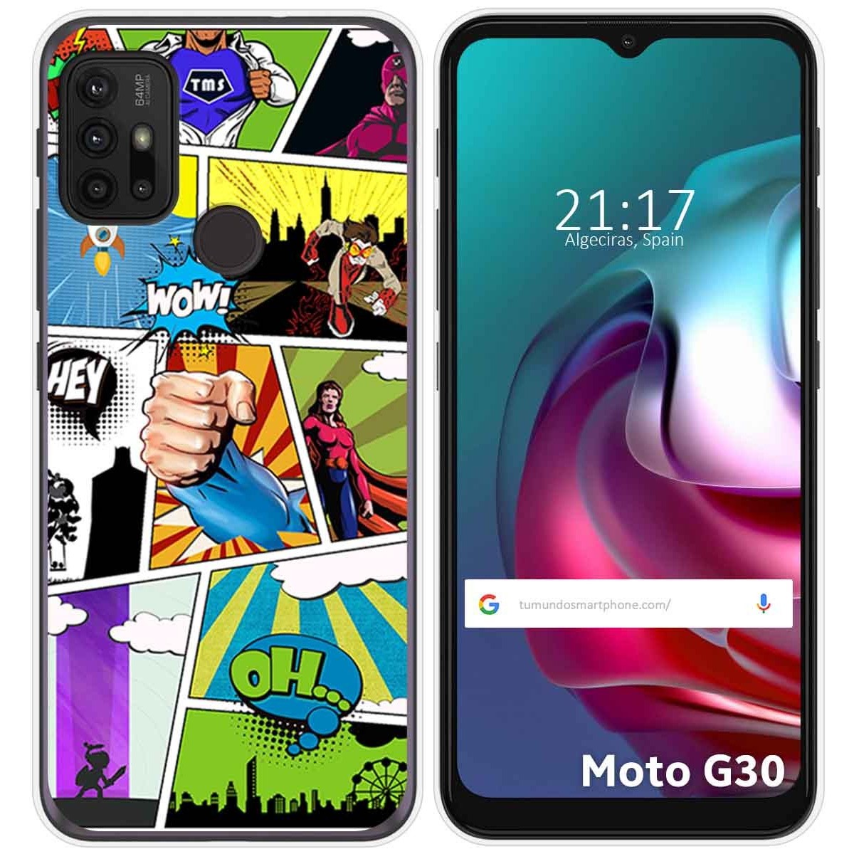 Funda Gel Tpu para Motorola Moto G10 / G20 / G30 diseño Comic Dibujos