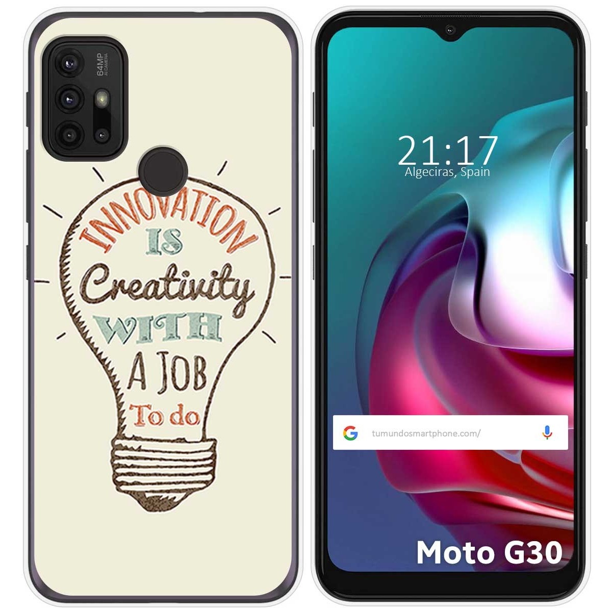 Funda Gel Tpu para Motorola Moto G10 / G20 / G30 diseño Creativity Dibujos