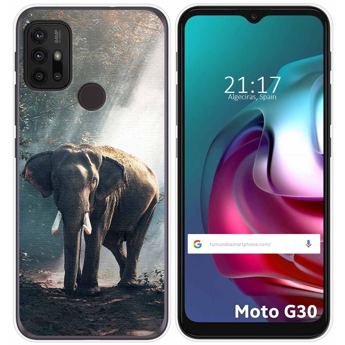Funda Gel Tpu para Motorola Moto G10 / G20 / G30 diseño Elefante Dibujos