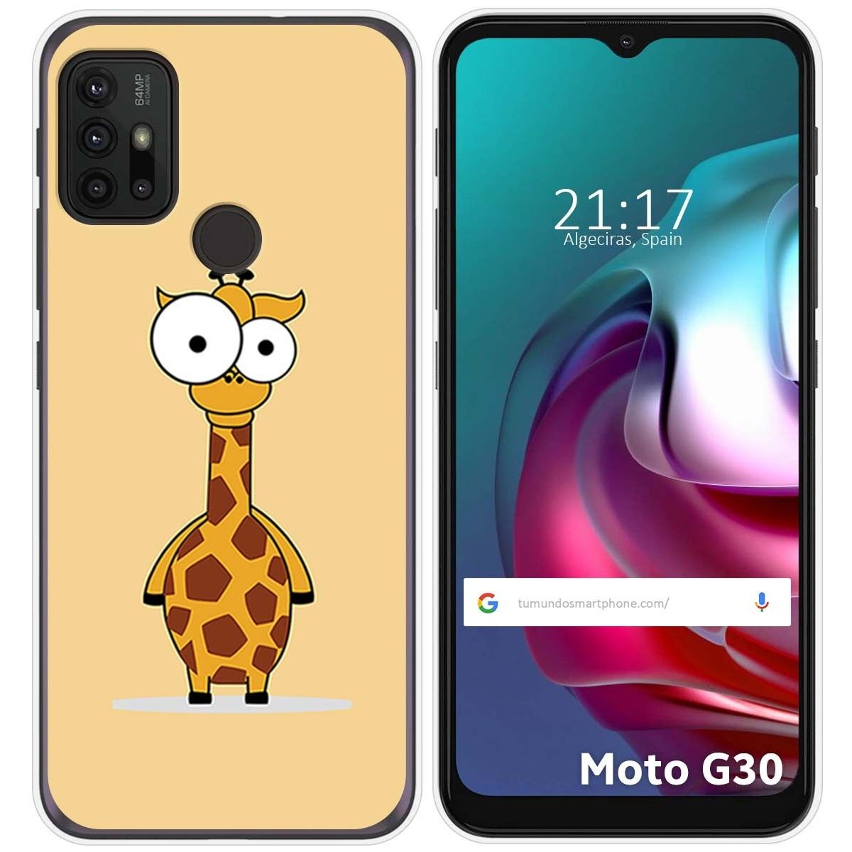 Funda Gel Tpu para Motorola Moto G10 / G20 / G30 diseño Jirafa Dibujos