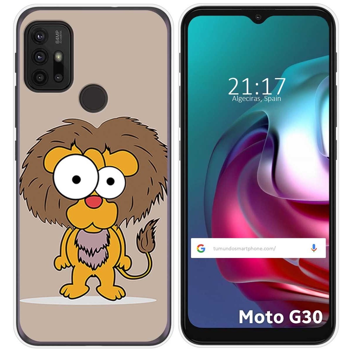 Funda Gel Tpu para Motorola Moto G10 / G20 / G30 diseño Leon Dibujos