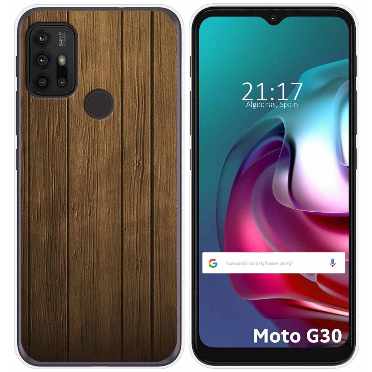 Funda Gel Tpu para Motorola Moto G10 / G20 / G30 diseño Madera Dibujos