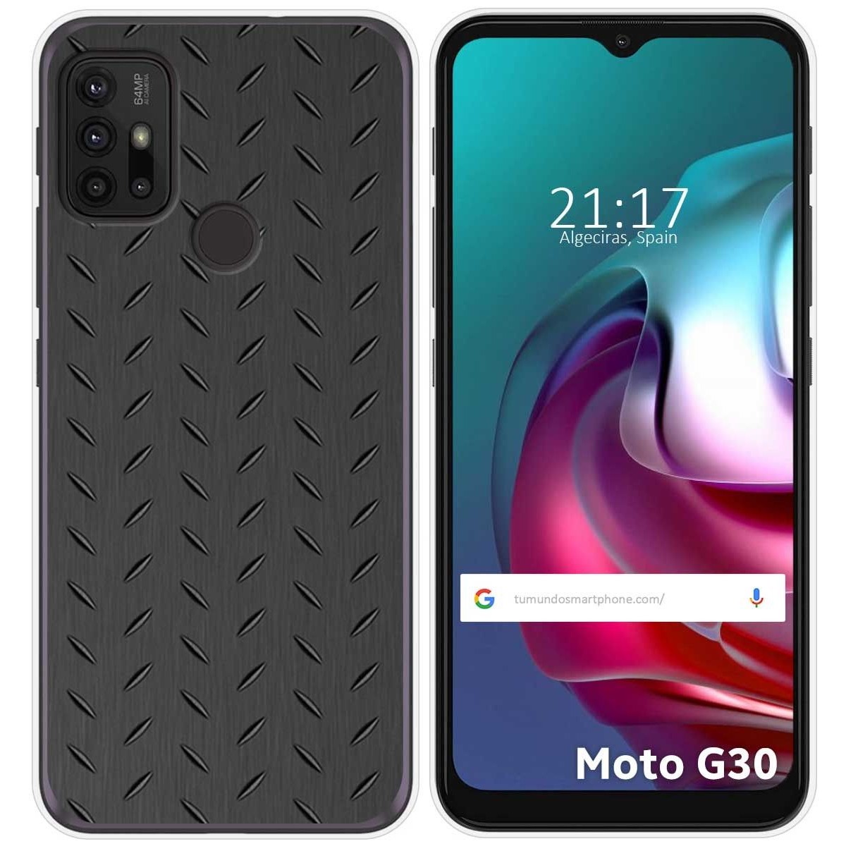 Funda Gel Tpu para Motorola Moto G10 / G20 / G30 diseño Metal Dibujos