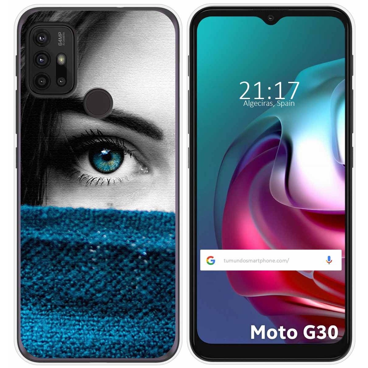 Funda Gel Tpu para Motorola Moto G10 / G20 / G30 diseño Ojo Dibujos