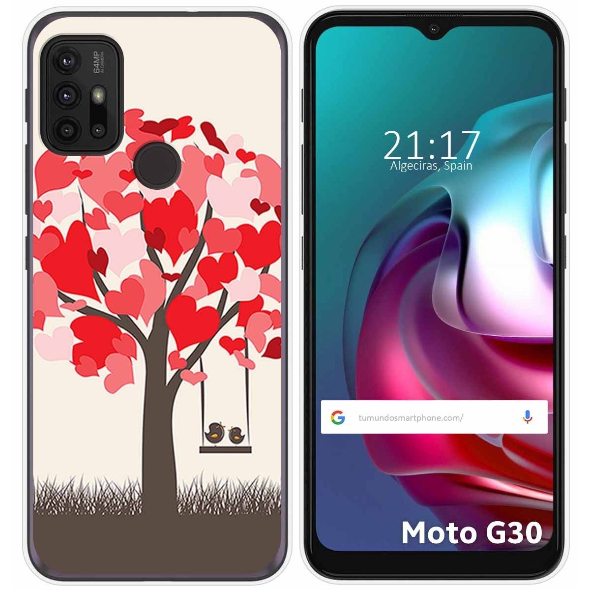 Funda Gel Tpu para Motorola Moto G10 / G20 / G30 diseño Pajaritos Dibujos