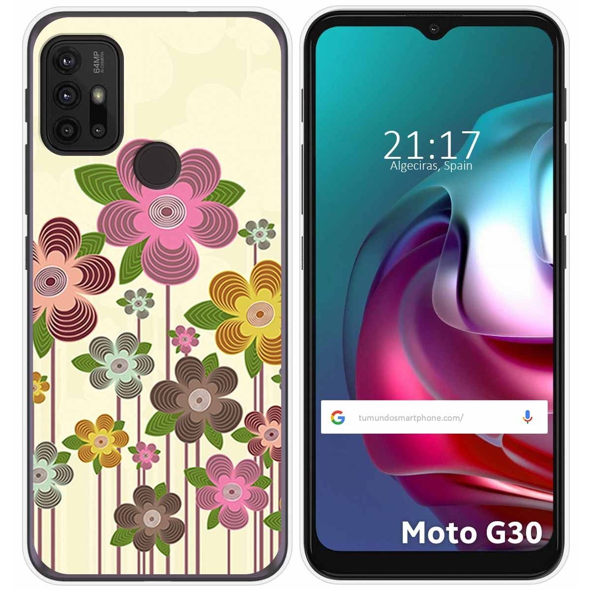 Funda Gel Tpu para Motorola Moto G10 / G20 / G30 diseño Primavera En Flor Dibujos