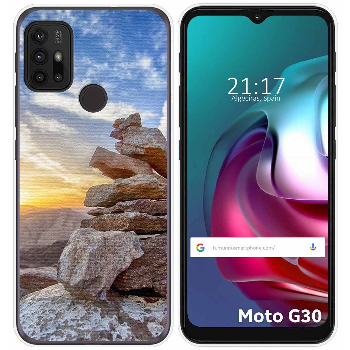 Funda Gel Tpu para Motorola Moto G10 / G20 / G30 diseño Sunset Dibujos