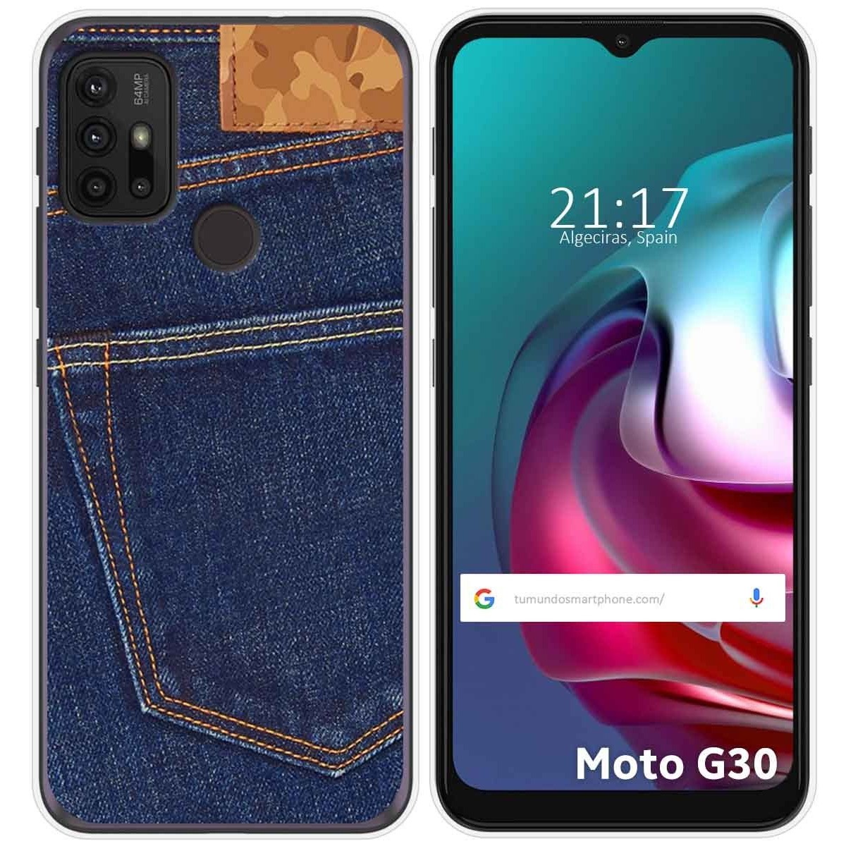 Funda Gel Tpu para Motorola Moto G10 / G20 / G30 diseño Vaquero Dibujos