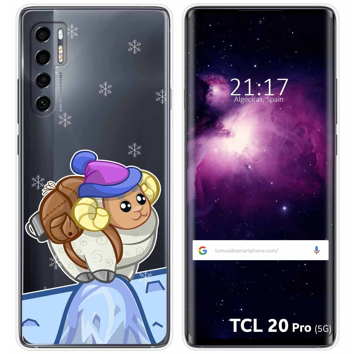 Funda Gel Transparente para TCL 20 Pro 5G diseño Cabra Dibujos