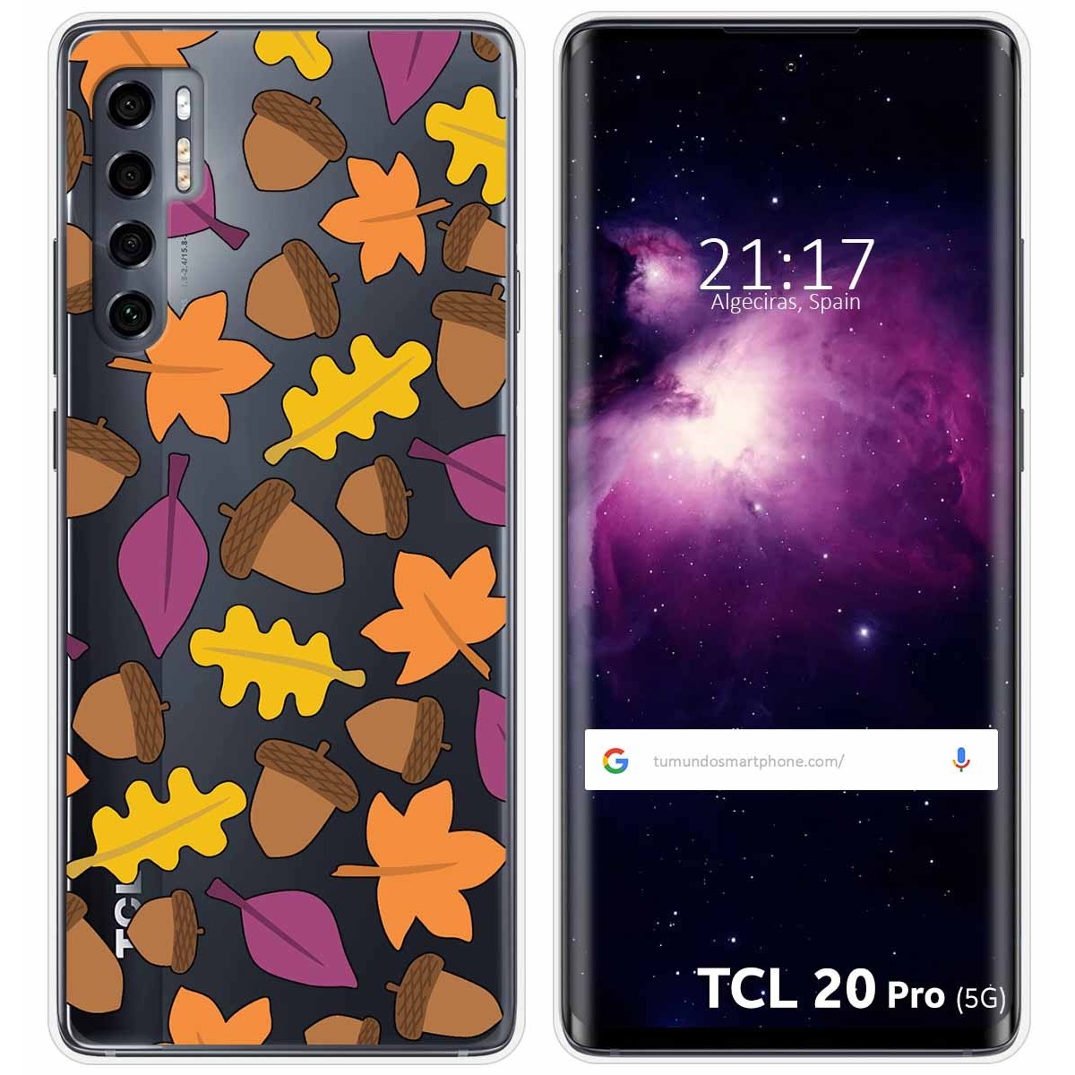 Funda Gel Transparente para TCL 20 Pro 5G diseño Otoño Dibujos