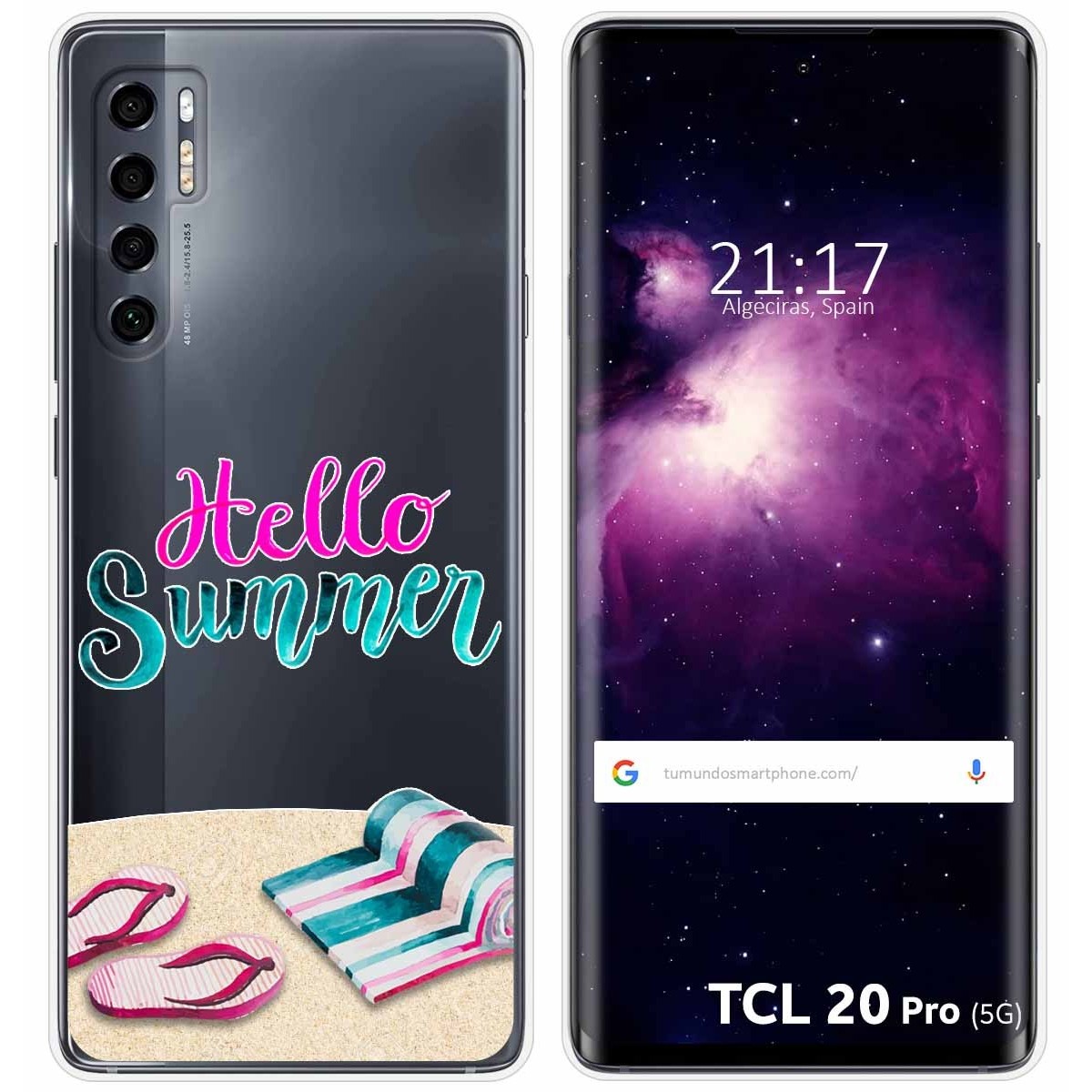 Funda Gel Transparente para TCL 20 Pro 5G diseño Summer Dibujos