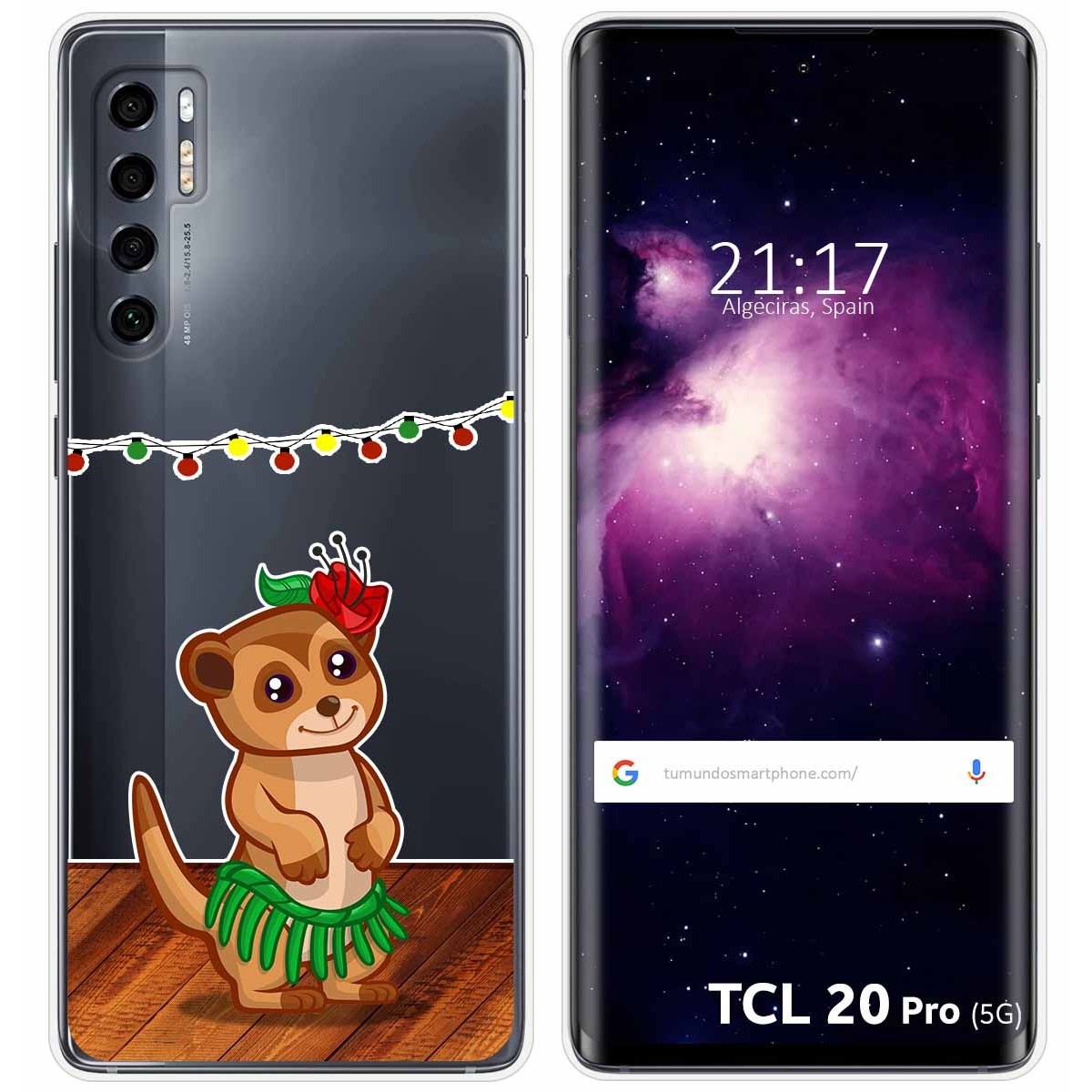 Funda Gel Transparente para TCL 20 Pro 5G diseño Suricata Dibujos