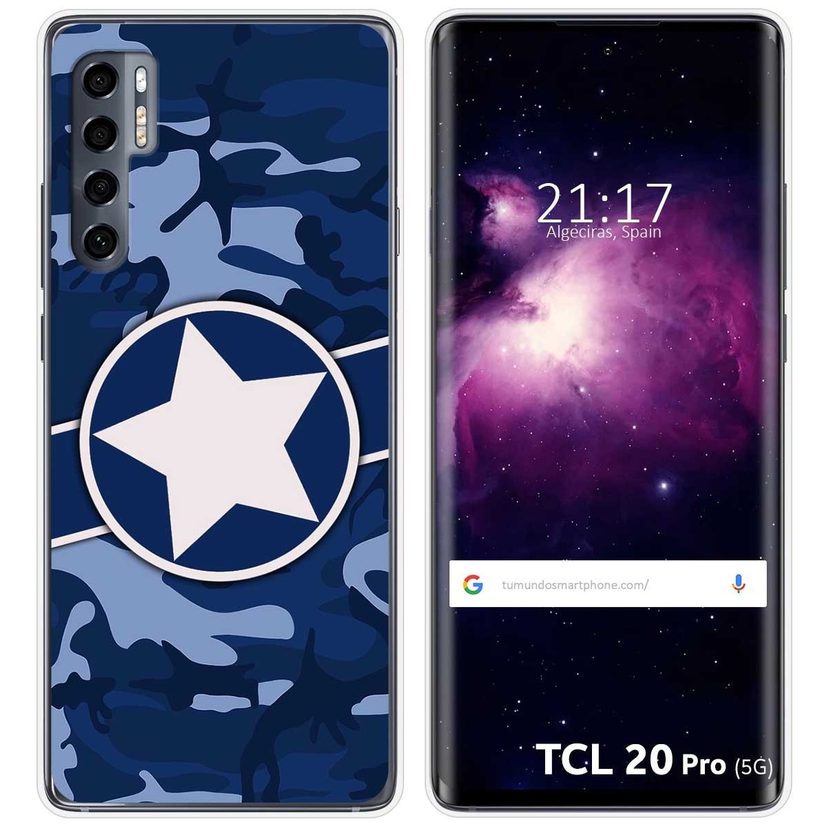 Funda Gel Tpu para TCL 20 Pro 5G diseño Camuflaje 03 Dibujos