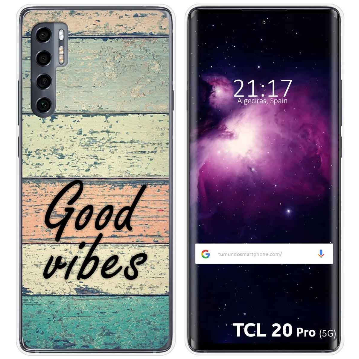 Funda Gel Tpu para TCL 20 Pro 5G diseño Madera 01 Dibujos