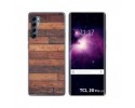 Funda Gel Tpu para TCL 20 Pro 5G diseño Madera 03 Dibujos