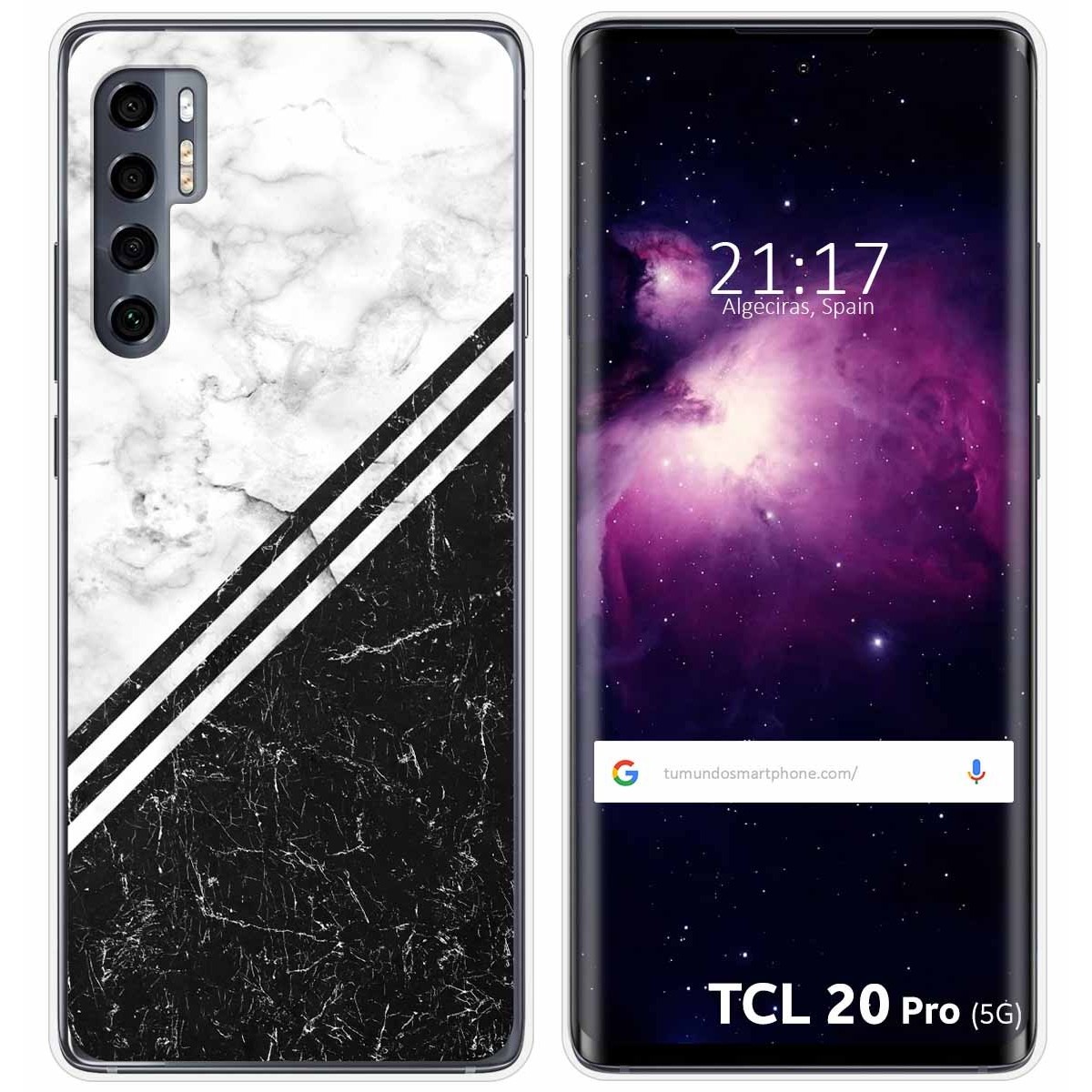 Funda Gel Tpu para TCL 20 Pro 5G diseño Mármol 01 Dibujos