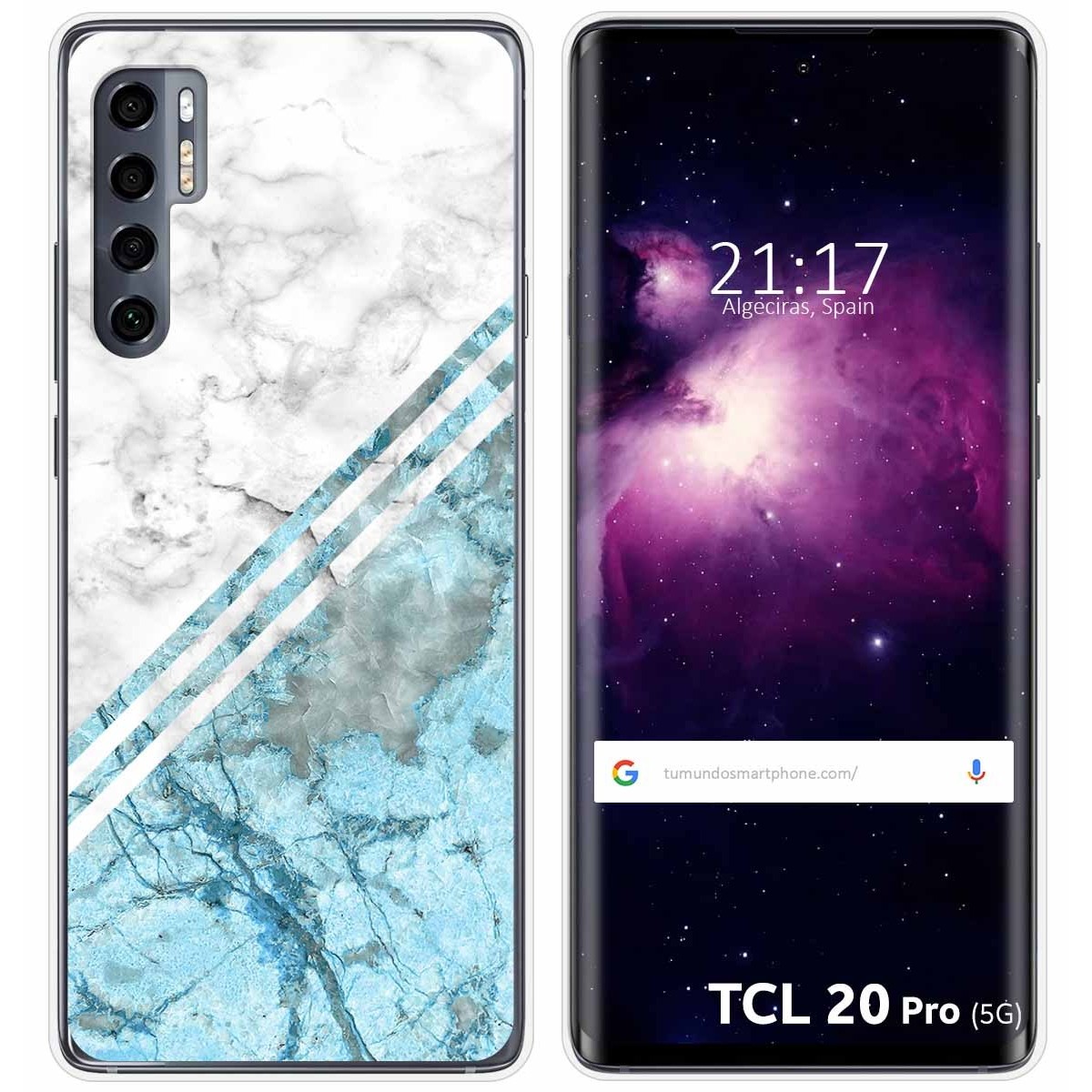 Funda Gel Tpu para TCL 20 Pro 5G diseño Mármol 02 Dibujos