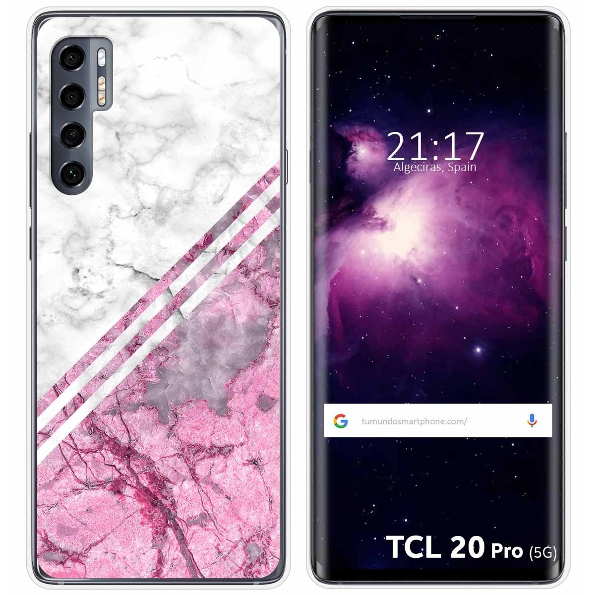 Funda Gel Tpu para TCL 20 Pro 5G diseño Mármol 03 Dibujos