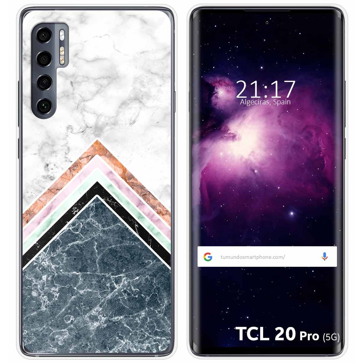 Funda Gel Tpu para TCL 20 Pro 5G diseño Mármol 05 Dibujos