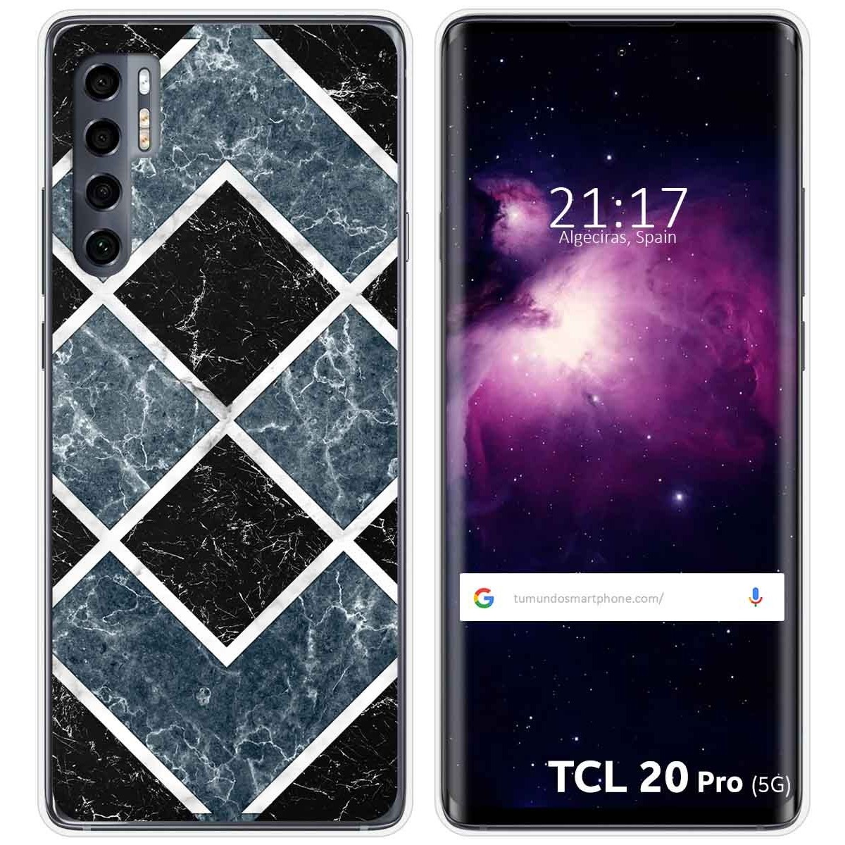 Funda Gel Tpu para TCL 20 Pro 5G diseño Mármol 06 Dibujos
