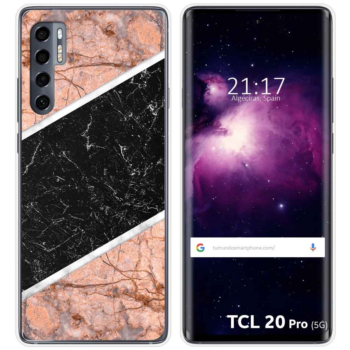 Funda Gel Tpu para TCL 20 Pro 5G diseño Mármol 07 Dibujos