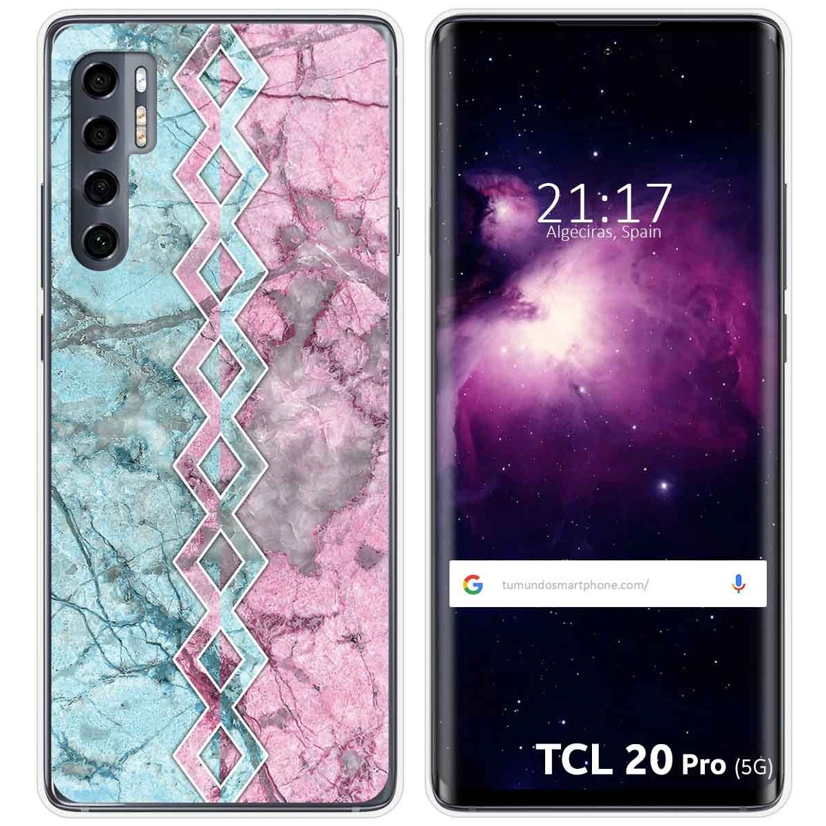 Funda Gel Tpu para TCL 20 Pro 5G diseño Mármol 08 Dibujos