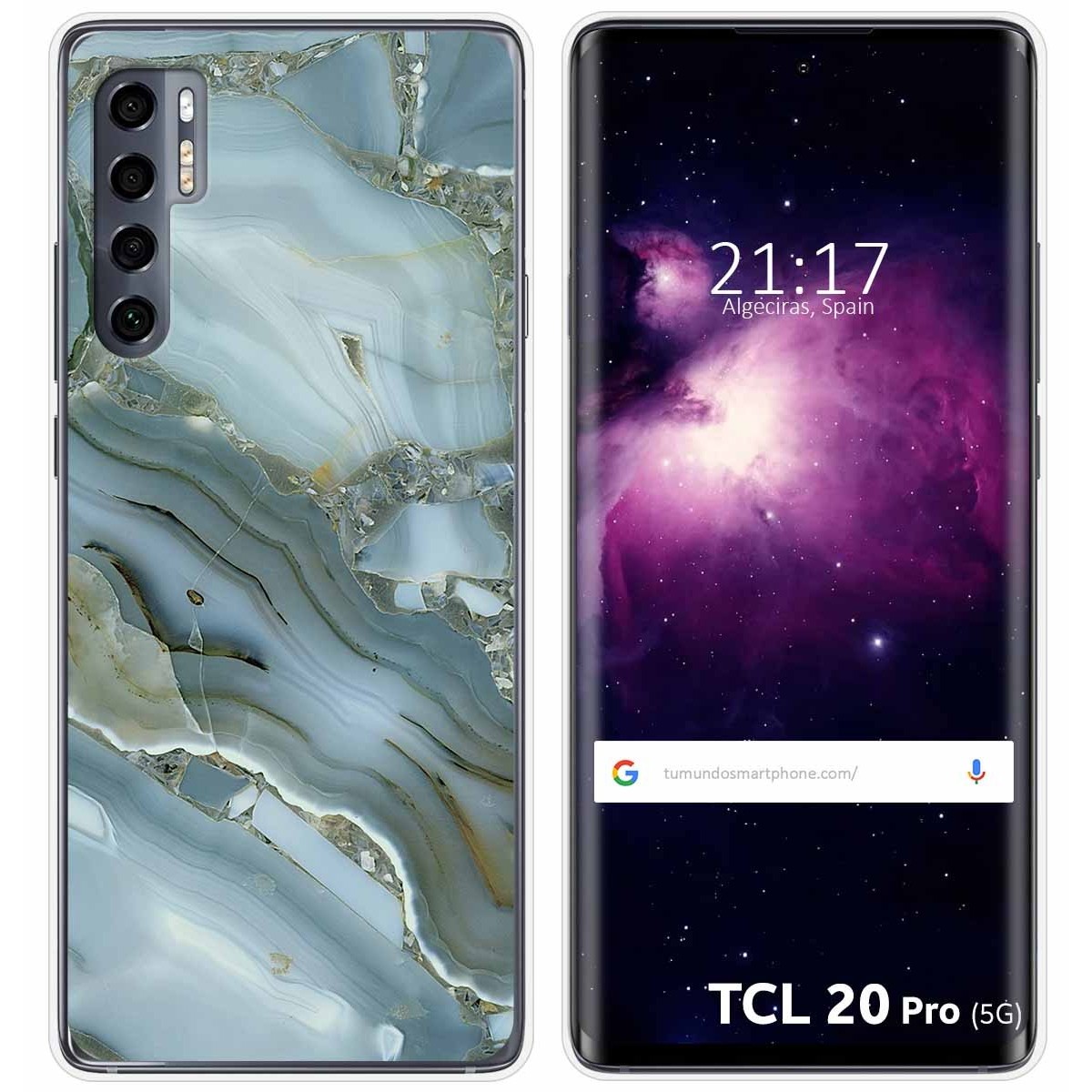 Funda Gel Tpu para TCL 20 Pro 5G diseño Mármol 09 Dibujos