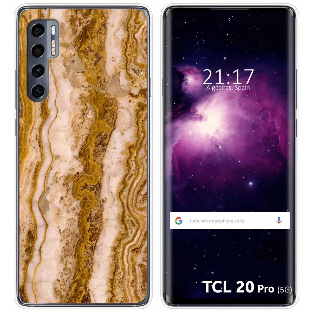 Funda Gel Tpu para TCL 20 Pro 5G diseño Mármol 10 Dibujos