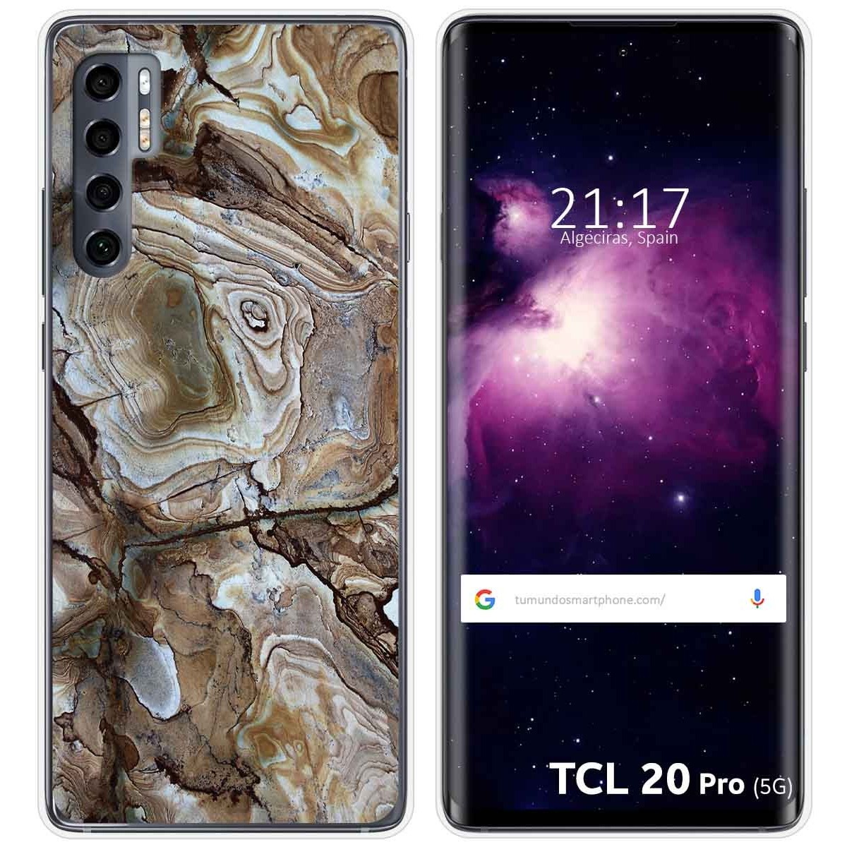 Funda Gel Tpu para TCL 20 Pro 5G diseño Mármol 14 Dibujos