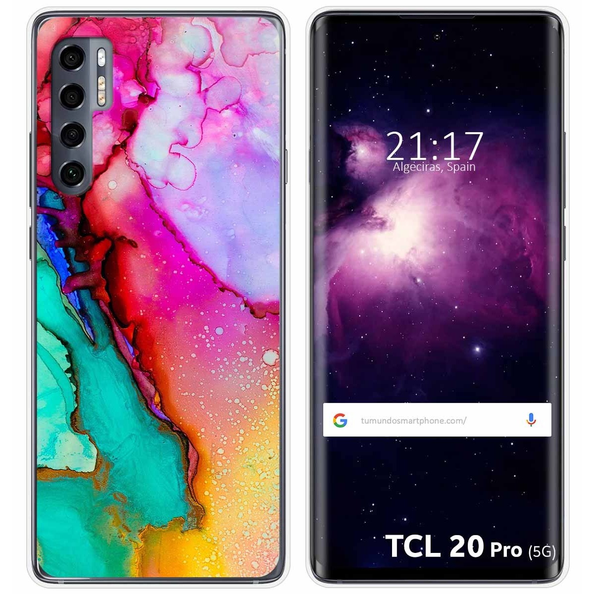 Funda Gel Tpu para TCL 20 Pro 5G diseño Mármol 15 Dibujos