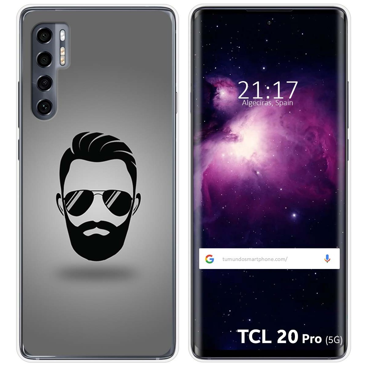 Funda Gel Tpu para TCL 20 Pro 5G diseño Barba Dibujos