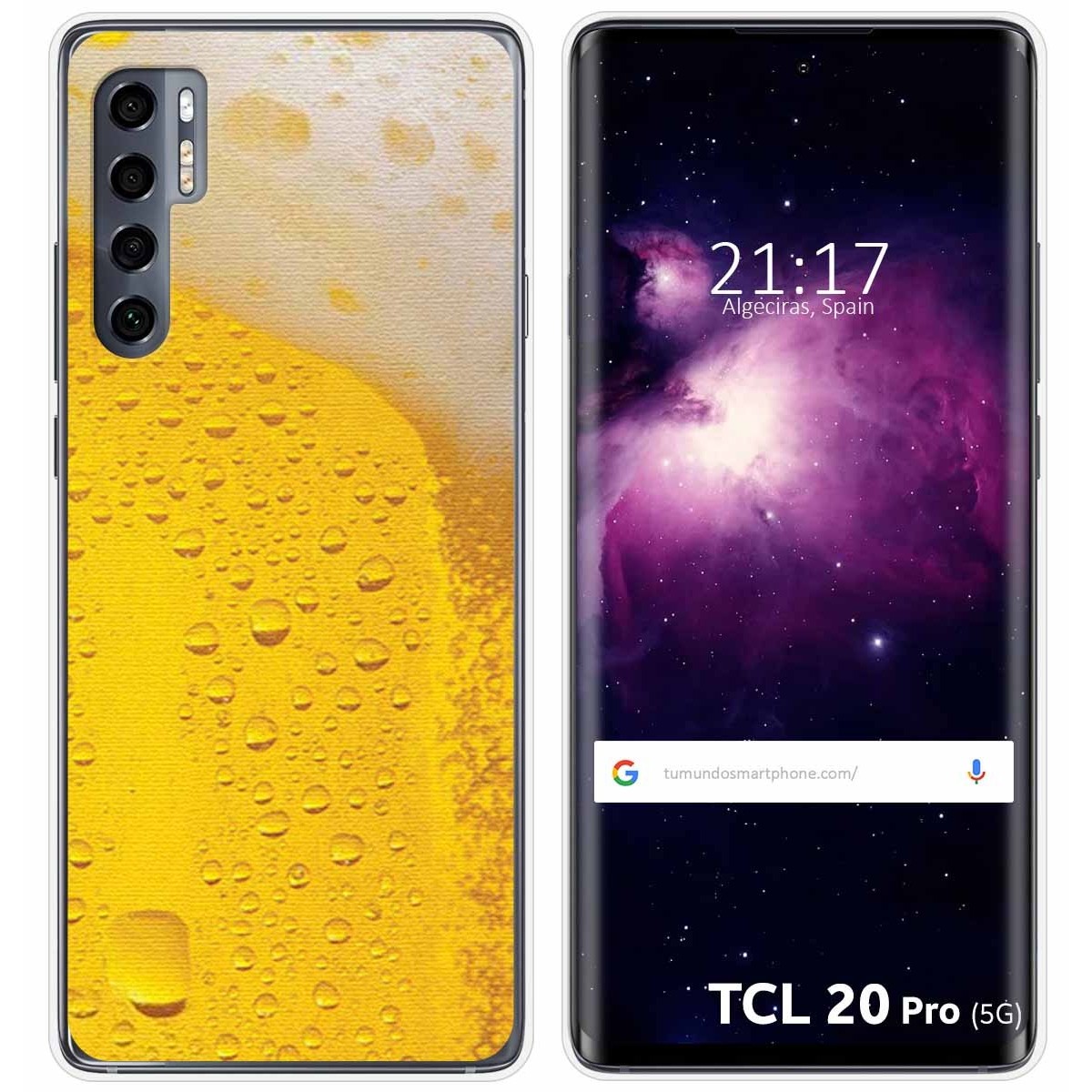 Funda Gel Tpu para TCL 20 Pro 5G diseño Cerveza Dibujos